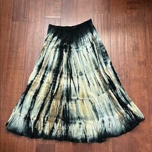 Karen Kane Fairycore Tiered Tie-Dye Skirt, Tea Length, Size XS